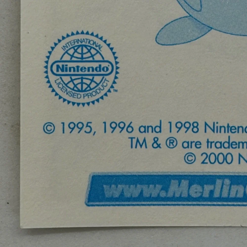 Vintage 2000 Merlin Pokemon Sticker Kanto Boulder Badge S3 Jigglypuff Back